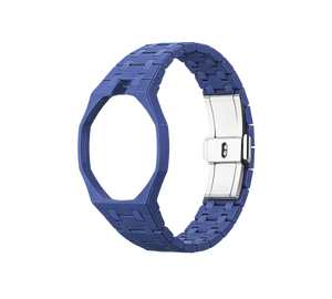 Relógio Swatch x Audemars Piguet Bioceramic Royal Pop 'Orenji Hachi' Azul com Pulseira – case octogonal com pulseira em bioceramic