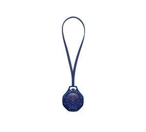 Relógio Swatch x Audemars Piguet Bioceramic Royal Pop 'Orenji Hachi' Azul com Pulseira – relógio de bolso no cordão, vista frontal