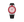 Relógio Swatch x Audemars Piguet Bioceramic Royal Pop 'Otto Rosso' Rosa / Vermelho com Pulseira – relógio montado no case em aço inoxidável prata com pulseira FKM preta, vista frontal