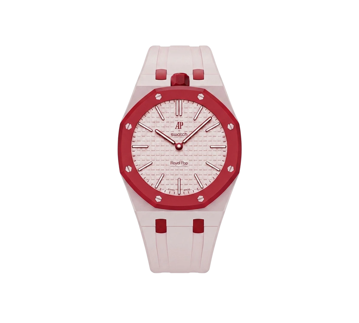 AUDEMARS PIGUET swatch Otto Rosso オーデマピケ Relógio Swatch x Audemars Piguet Royal Pop 'Otto Rosso' – Juicy