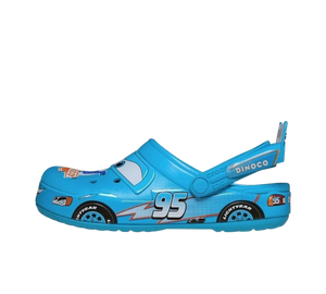 Sandália Crocs Crocband x Cars Lightning McQueen 'Dinoco' Azul – vista lateral