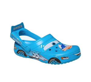 Sandália Crocs Crocband x Cars Lightning McQueen 'Dinoco' Azul – vista 3/4 frente