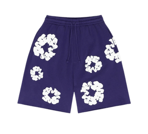 Shorts Denim Tears 'The Cotton Wreath Shorts Purple' Roxo – frente