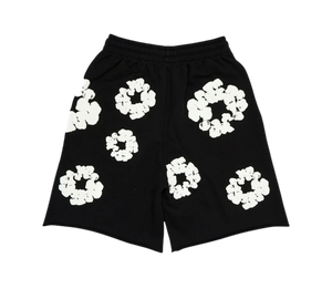Shorts Denim Tears 'The Cotton Wreath Shorts Black' Preto – costas