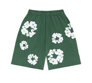 Shorts Denim Tears 'The Cotton Wreath Shorts Green' Verde – frente