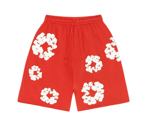 Shorts Denim Tears 'The Cotton Wreath Shorts Red' Vermelho – frente
