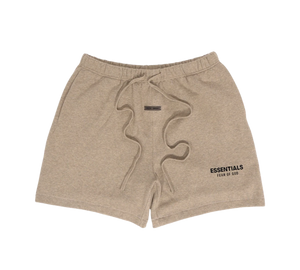 Shorts Fear of God Essentials 'Classic Sweatshort Homestead Heather' Cinza – frente