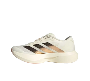 Tênis Adidas Adizero Evo SL Feminino 'Metallic Stripes Off White Copper' Bege / Dourado