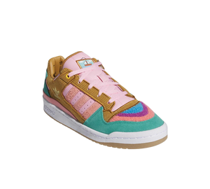 Tênis Adidas Forum Low x Os Simpsons 'Living Room' Amarelo / Verde – vista 3/4 frontal
