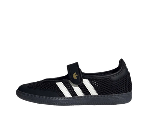 Tênis Adidas Samba Jane 'Core Black Off White' Preto / Branco – vista lateral
