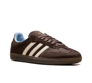 Tênis Adidas Samba OG 'Brown Pony Hair' Marrom – vista 3/4 frontal