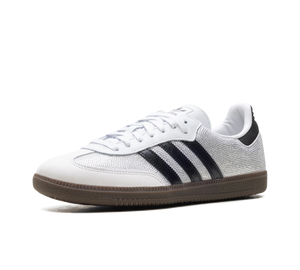 Tênis Adidas Samba OG Feminino 'Rhinestone Crystal White Silver' Branco / Prata – vista 3/4 frontal