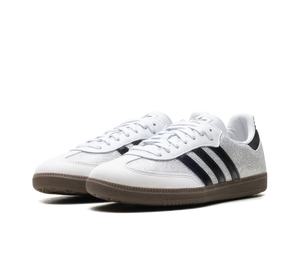 Tênis Adidas Samba OG Feminino 'Rhinestone Crystal White Silver' Branco / Prata – par de frente