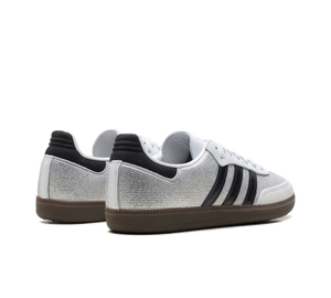 Tênis Adidas Samba OG Feminino 'Rhinestone Crystal White Silver' Branco / Prata – par de costas