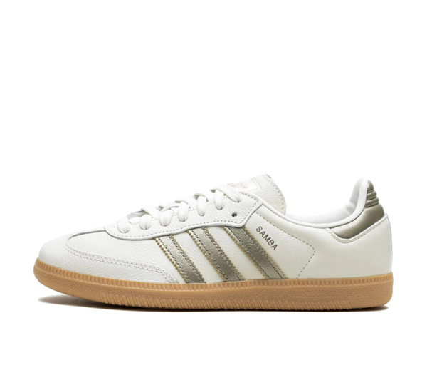 Tênis Adidas Samba OG 'Wonder Gold Metallic' Branco / Dourado