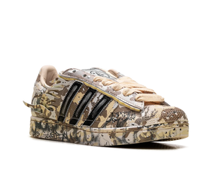 Tênis Adidas Superstar x Hellstar 'Desert Camo' Bege / Camuflado – par de frente