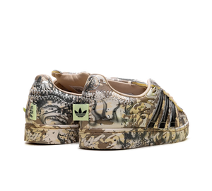 Tênis Adidas Superstar x Hellstar 'Desert Camo' Bege / Camuflado – par de costas