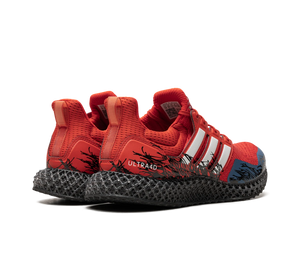 Tênis Adidas Ultra 4D x Marvel Masculino 'Spider-Man 2' Vermelho – vista traseira do par