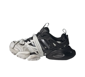 Tênis Adidas XLG Runner Deluxe 'White Black' Branco / Preto – vista lateral do par
