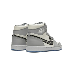 Tênis Nike Air Jordan 1 High x Dior 'Dior' Cinza / Branco – foto 4