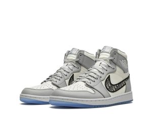 Tênis Nike Air Jordan 1 High x Dior 'Dior' Cinza / Branco – foto 3