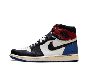 Tênis Nike Air Jordan 1 High x Fragment x Union 'LA Varsity Red Sport Royal' Preto / Vermelho