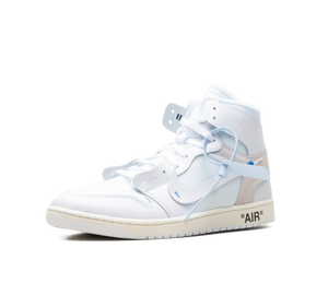 Tênis Nike Air Jordan 1 High x Virgil Abloh Archive 'Alaska' Off-White / Branco – vista 3/4 de frente