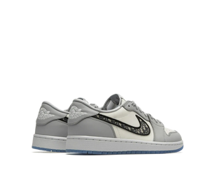 Tênis Nike Air Jordan 1 Low x Dior 'Dior' Cinza / Branco – foto 4