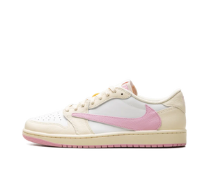 Tênis Nike Air Jordan 1 Low OG x Travis Scott Feminino 'Shy Pink' Rosa / Bege