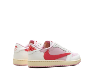 Tênis Nike Air Jordan 1 Low OG x Travis Scott Feminino 'Sail Tropical Pink' Rosa / Branco – foto 4