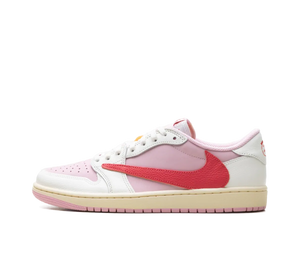 Tênis Nike Air Jordan 1 Low OG x Travis Scott Feminino 'Sail Tropical Pink' Rosa / Branco