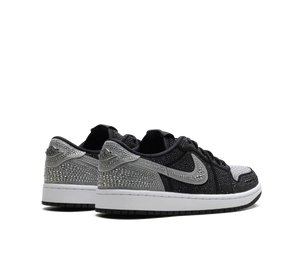 Tênis Nike Air Jordan 1 Low OG 'Swarovski Stealth' Cinza / Preto – foto 4