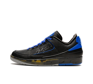 Tênis Nike Air Jordan 2 Low x Off-White 'Black Blue' Preto / Azul