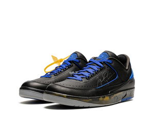Tênis Nike Air Jordan 2 Low x Off-White 'Black Blue' Preto / Azul – foto 3