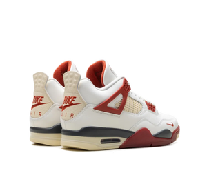 Tênis Nike Air Jordan 4 x Nigel Sylvester 'Brick After Brick' Branco / Vermelho – foto 4