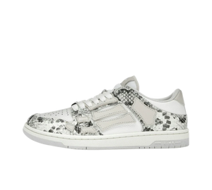 Tênis AMIRI Skel Top Low 'Snake Alabaster' Branco / Cinza – vista lateral