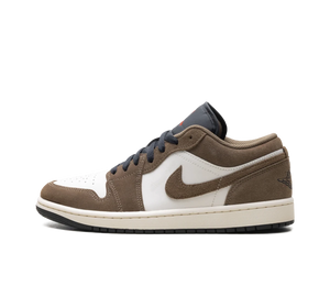 Tênis Nike Air Jordan 1 Low 'Palomino' Branco / Marrom – vista lateral