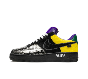Tênis Nike Air Force 1 x Louis Vuitton 'By Virgil Abloh Black Metallic Silver' Colorido