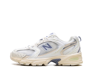 Tênis New Balance 530 Feminino 'Angora Dusk Shower' Branco / Roxo – vista lateral