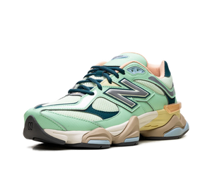 Tênis New Balance 9060 'Sweetgrass Deep Ocean' – vista frontal