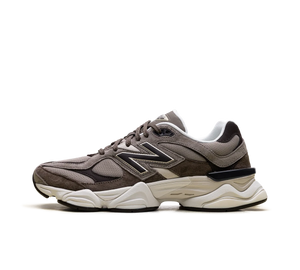 Tênis New Balance 9060 'Thunder Brown Stonewear' Cinza / Marrom – vista lateral