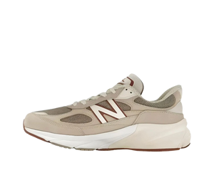 Tênis New Balance 990 v6 x Loro Piana 'Raw Cashew' – vista lateral