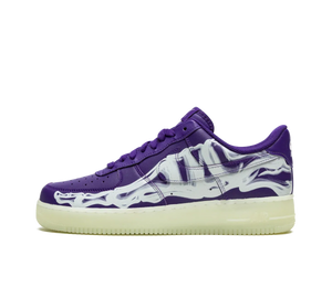 Tênis Nike Air Force 1 Low 'Purple Skeleton Halloween' Roxo