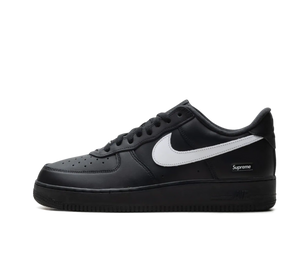 Tênis Nike Air Force 1 Low x Supreme 'Black White' Preto