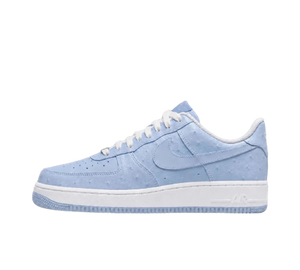 Tênis Nike Air Force 1 Low '07 x Travis Scott 'Ice Blue' Azul – vista lateral