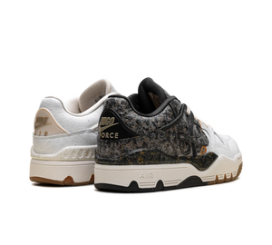 Tênis Nike Air Force 3 Low SP x NIGO Kintsugi 'Phantom Night Stadium' Branco / Preto – vista traseira