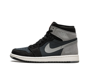 Tênis Nike Air Jordan 1 Element Gore-Tex 'Black/Particle Grey' Preto / Cinza – vista lateral