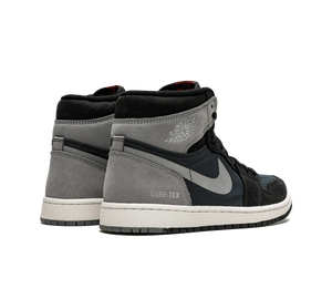 Tênis Nike Air Jordan 1 Element Gore-Tex 'Black/Particle Grey' Preto / Cinza – par, vista traseira