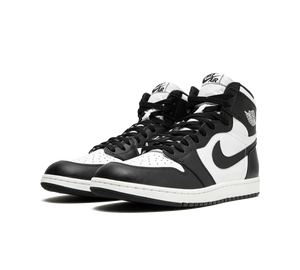Tênis Nike Air Jordan 1 High 85 Masculino 'Black/White' Preto / Branco – par, vista 3/4 de frente