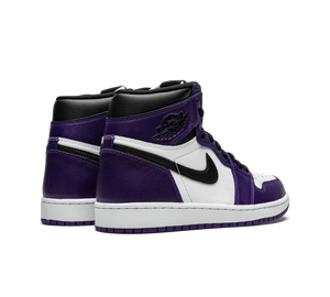 Tênis Nike Air Jordan 1 High Masculino 'Court Purple 2.0' Roxo / Branco – par de costas